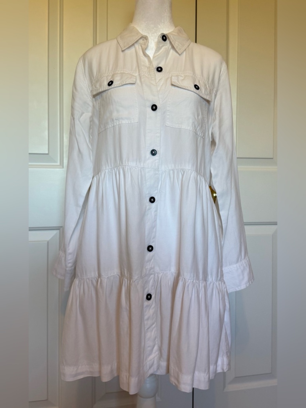 White tiered dress
